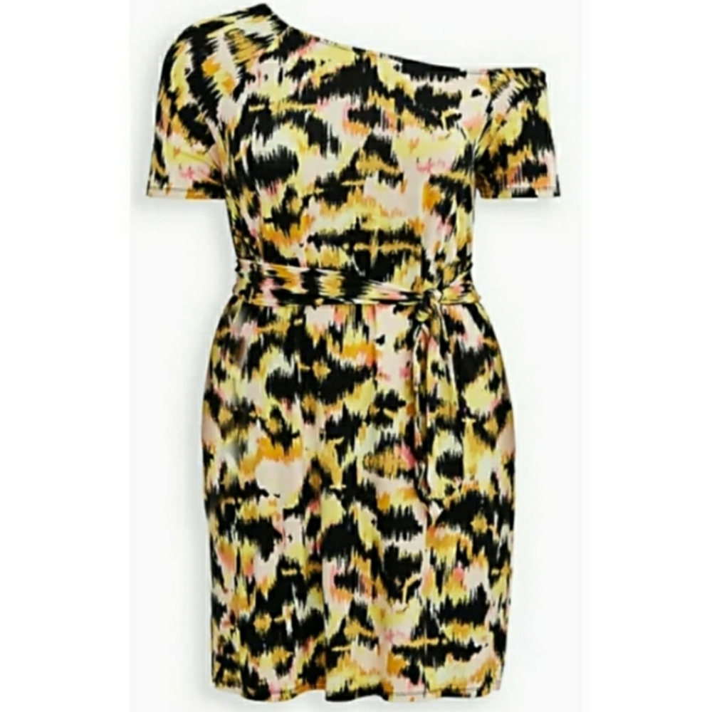 Torrid Off Shoulder Tie Waist Pocketed Dress